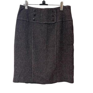 Star City pencil skirt Grey Button Front Design  size 9